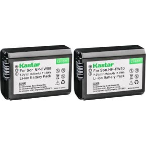 Kastar Battery (1-Pack) for Sony NP-FW50 BC-VW1 BC-TRW and Sony Alpha 7 a7 a7R a3000 a5000 a6000 NEX-3 3N NEX-5 5N 5R 5T NEX-6 NEX-7 NEX-C3 NEX-F3 SLT-A33 A35 A37 A55V DSC-RX10 Cameras in Kuwait