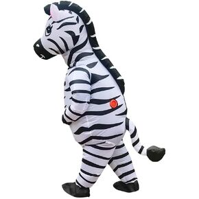 RHYTHMARTS Zebra Costume Inflatable Zebra Costume Inflatable Halloween Christmas Costumes for Adult in Kuwait