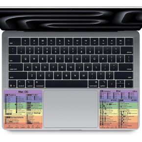 Mac Shortcut Sticker - Mac OS Shortcuts Sticker (M1+Intel) + Word/Excel, Laptop Keyboard Shortcuts Stickers for MacBook, Compatible with 13-16 Inch MacBook Air/Pro in Kuwait