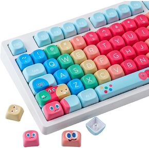 Hyekit PBT Keycaps 138 Keys Soy Milk Keycaps Dye-Sublimation Cute Keycaps XDA Profile Custom Keycaps for Mac Windows PC Mechanical Keyboards in Kuwait