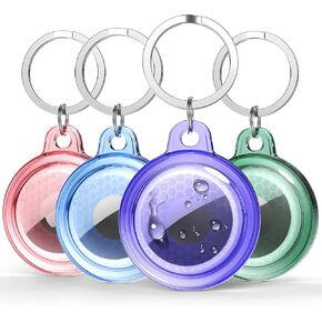 Waterproof Holder for Airtag(1st & 2nd Generation), for Airtags Case with Keychain, [Drop-Proof] [Anti-Scratch] Full Body Protective for Airtag Holder, Find Your Luggage, Pet, Keys, & More in Kuwait