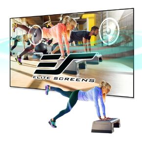 Elite Screens Aeon AUHD Series, 135-inch 16:9, 4K Home Theater Fixed Frame Edge Free Borderless Projection Sound Transparent Perforated Weave Projector Screen, AR135H2-AUHD in Kuwait