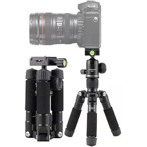 حامل ثلاثي للكاميرا صغير معدني محمول على سطح الطاولة، حامل ثلاثي من الألومنيوم DSLR مقاس 20 بوصة للسفر مع رأس كروي 360 درجة تحميل يصل إلى 13.23 رطل، متوافق مع كانون ونيكون وسوني in Kuwait