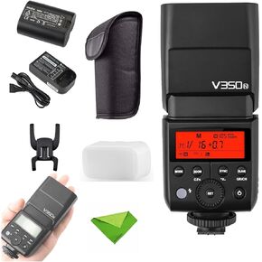 GODOX V350N TTL Flash for Nikon 1/8000s GN36 HSS 0.1s-1.7s Recycle Time w/2000mAH Battery 500 Times Full Power Flash for Nikon D500 D3100 D3200 D3300 D3400 D5300 D5600 D7100 D7200 D7500 (V350-N) in Kuwait