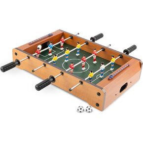 Tabletop Foosball Table- Portable Mini Table Football / Soccer Game Set with Two Balls and Score Keeper for Adults and Kids by Hey! Play!, Tan/Green in Kuwait