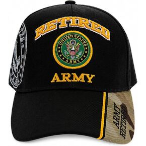 Officially Licensed US Army Retired Baseball Cap in Black & Digital Camo in Kuwait