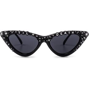 JUSTOTRY Bride Sunglasses For Bachelorette - Pink Bride To Be Sunglasses with Rhinestone For Bachelorette Party Gifts Accessories Party Favors (Heart Shape) in Kuwait