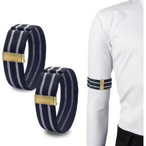 Shirt Sleeve Holders Armband Women & Men Elastic Adjustable Anti-Slip Arm Garters Unisex for Business Men(1 Pair) in Kuwait
