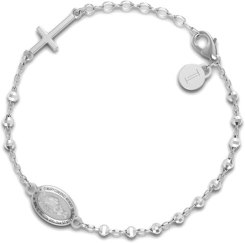 TURQNTAUPE 925 Sterling Silver Bead Station Bracelet for Women & Girls - everyday wear gifts for her in Kuwait