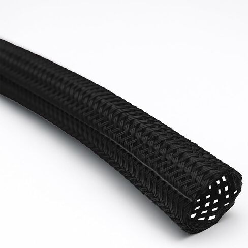 Electriduct 2" Hook Self Closing Sleeve Braid Wrap Around Sleeving Flame Retardant Flexible Mesh Cord Cover Cable Protector Wire Organizer - 250 Feet - White in Kuwait