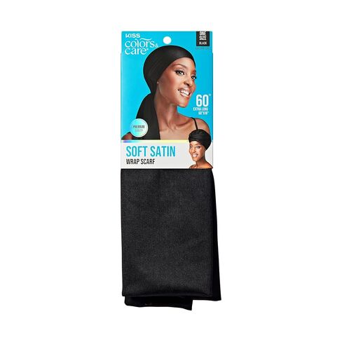 KISS COLORS & CARE Soft Satin Wrap Scarf - Leopard Print, Multi-Purpose, Soft Premium Scarf For Minimizing Frizz, Preventing Breakage & Securing Hair Styles, Wigs & Weaves For All Hair Styles in Kuwait