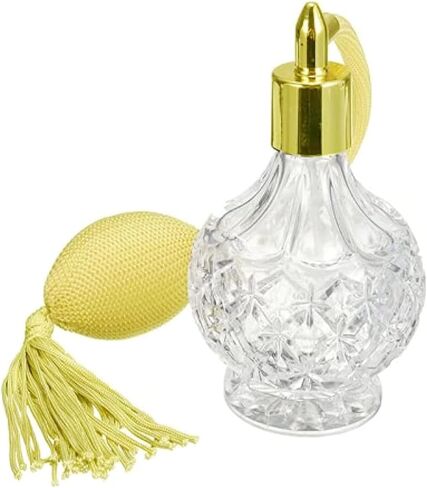 Clear Crystal Vintage Perfume Bottle Glass Container Atomizer Long Spray Makeup in Kuwait