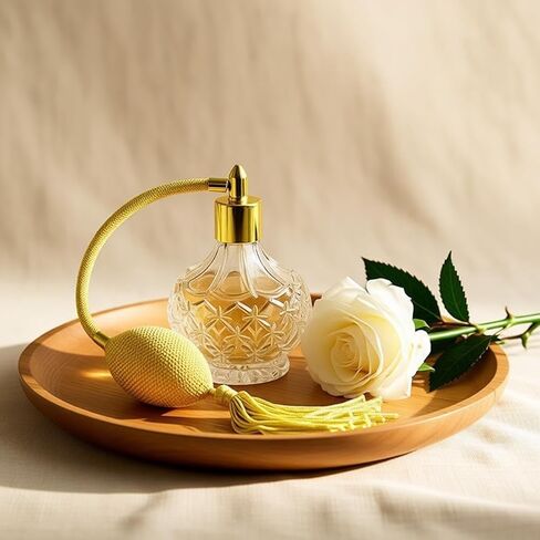 Clear Crystal Vintage Perfume Bottle Glass Container Atomizer Long Spray Makeup in Kuwait