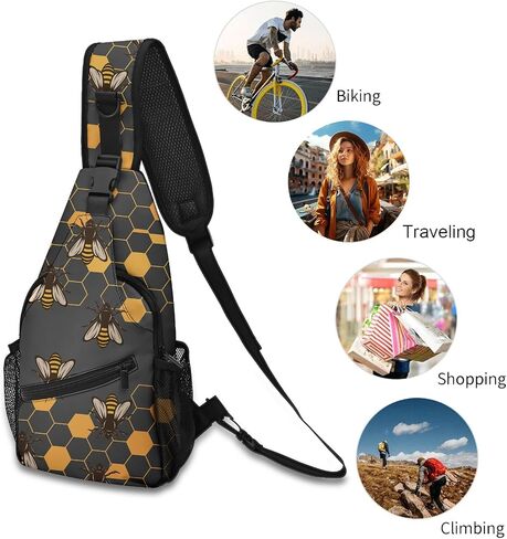 حقيبة FyLybois Sling Bag Crossbody للسفر والتنزه سيرًا على الأقدام وحقيبة ظهر صغيرة على الصدر وحقيبة كتف كاجوال للنساء والرجال خفيفة الوزن in Kuwait