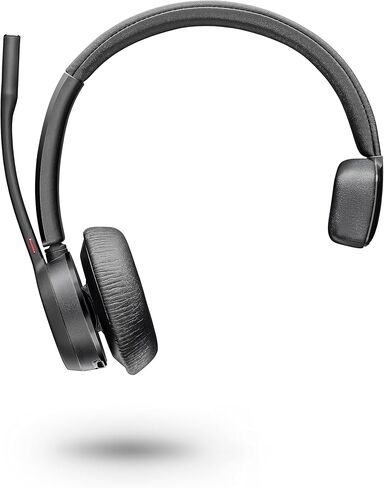 Poly - Voyager 4310 UC Wireless Headset + Charge Stand (Plantronics) - Single-Ear Headset w/Mic - Connect to PC/Mac via USB-C Bluetooth Adapter, Cell Phone via Bluetooth -Works with Teams, Zoom &More in Kuwait