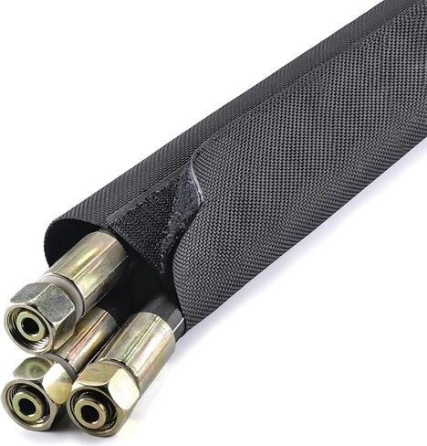 Electriduct 4" Hook and Loop Nylon Fast Wrap Sleeve Cable Management - 25 Feet - Black in Kuwait