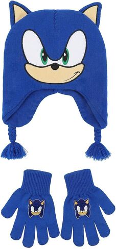 Sonic the Hedgehog Youth Cuffed Beanie and Gloves Set in Kuwait