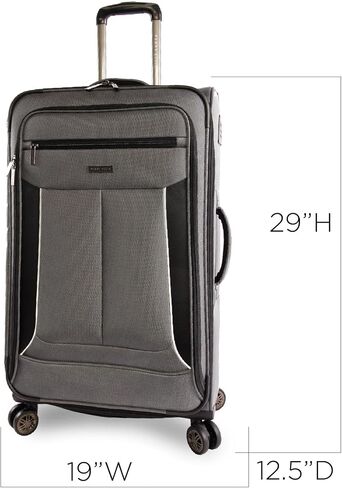 Perry Ellis Luggage Viceroy 2 Piece Set Expandable Suitcase with Spinner Wheels, Navy, One Size in Kuwait