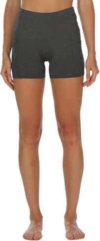 icyzone High Waisted Workout Biker Shorts for Women, Yoga Gym Running Compression Spandex Shorts in Kuwait