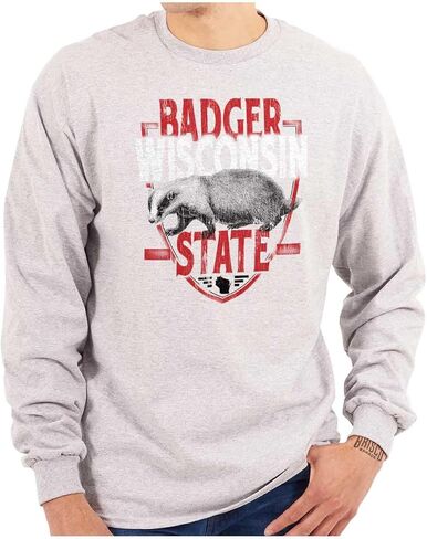 Brisco Brands Wisconsin Wispy Pride Cool Athletic Long Sleeve Tshirt Men Women in Kuwait