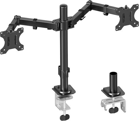MOUNT PRO Dual Monitor Mount Fits 13-32 Inch/17.6lbs LCD Screen, Computer Monitor Desk Mount, Articulating Monitor Arm, Height Adjustable Monitor Stand for 2 Monitors, VESA Mount 75x75/100x100mm in Kuwait