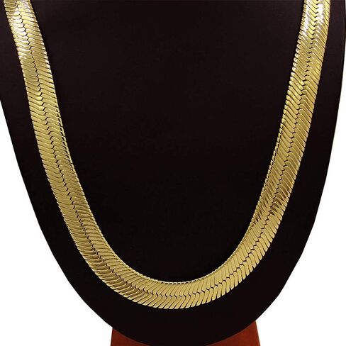 IFIX Big Heavy Faux Gold Herringbone Chain Necklace for Men Women 30 Inch Long 12mm Thick, 90s Hip Hop Jewlery Chain Sparkling FAKE 18K Costume Gold Chain in Kuwait