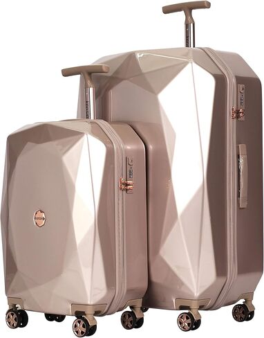 kensie Women's 3D Gemstone TSA Lock Hardside Spinner Luggage,Lightweight, Expandable, Telescoping Handles, TSA-Approved, Wheels, Mint, 28 Inches, 20 Inches in Kuwait