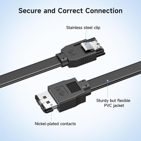 Cable Matters 2-Pack 6 Gbps SATA III to eSATA Cable 3 Feet in Kuwait