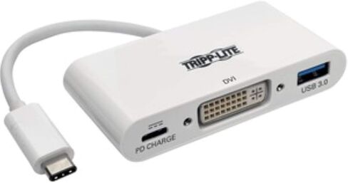 Tripp Lite USB C to DVI Video Adapter Converter 1080p w/ USB-C PD Charging, Thunderbolt 3 Compatible, USB Type C, USB Type-C (U444-06N-D-C) in Kuwait