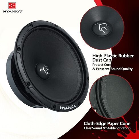 H YANKA 6x9 Speakers Car Audio, Full-Range Stereo, 600 Watts, 4-Way Coaxial 6 9 car Speakers, Delivering Clear Stereo Sound with No Distortion, Suitable for Cars, Trucks, Jeeps, and More (1 Pair) in Kuwait