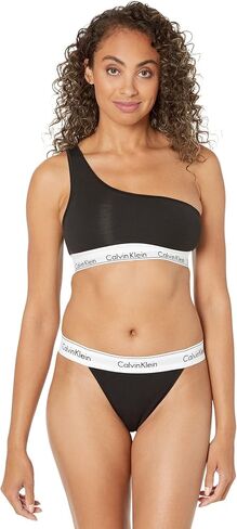 Calvin Klein Women's Modern Cotton One Shoulder Unlined Wireless Bralette in Kuwait