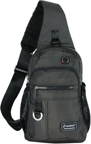 Crossbody Sling Bag Backpack for Men & Women Large Fits 13" Laptop Tablets Black in Kuwait