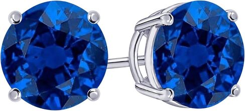 1/2-10 Carat Total Weight Sapphire Stud Earrings 4 Prong Screw Back in Kuwait