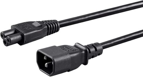 Monoprice Power Cord - 6 Feet - Black | IEC 60320 C14 to IEC 60320 C5, 18AWG, 10A, 3-Prong in Kuwait