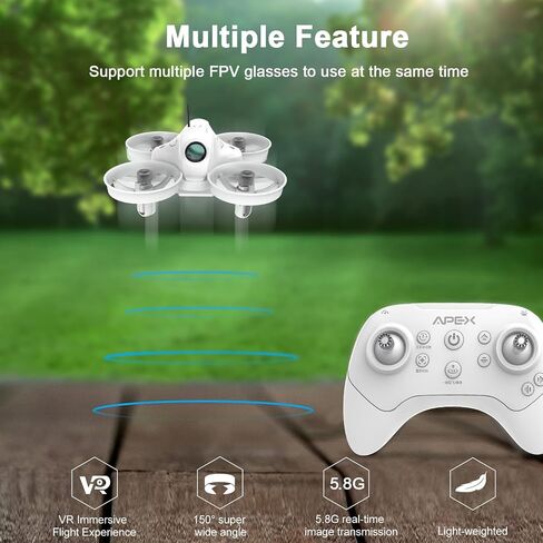APEX FPV Drone Kit with 120° Wide FPV Goggles，3 Batteries RTF Drone | VR70-2.0 with Altitude Hold,Low Latency Analog FPV Racing Whoop for Beginner & Freestyle Pilot in Kuwait