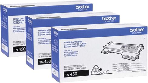 Brother Genuine High Yield Toner Cartridge, TN450, Replacement Black Toner, Page Yield Up to 2,600 Pages in Kuwait