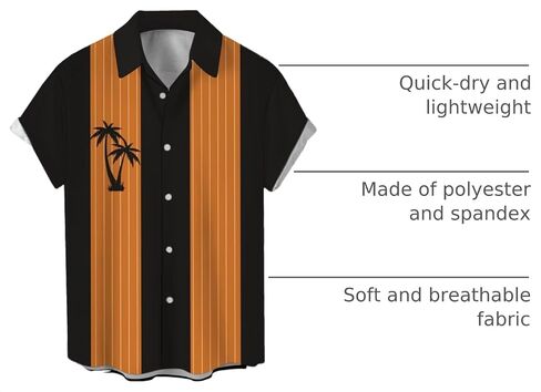 Lzzidou Men's Hawaiian Shirt Short Sleeve Button Down Beach Shirts in Kuwait