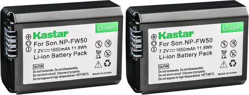 Kastar Battery (1-Pack) for Sony NP-FW50 BC-VW1 BC-TRW and Sony Alpha 7 a7 a7R a3000 a5000 a6000 NEX-3 3N NEX-5 5N 5R 5T NEX-6 NEX-7 NEX-C3 NEX-F3 SLT-A33 A35 A37 A55V DSC-RX10 Cameras in Kuwait