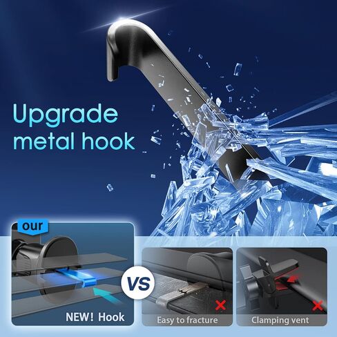 pop-tech Car Vent Phone Mount for Socket Grip, Air Vent Clip Phone Holder Compatible with Magsafe Wallet Black & iPhone Samsung Card Holder, Cell Phone Stand with Sticky Adhesive in Kuwait