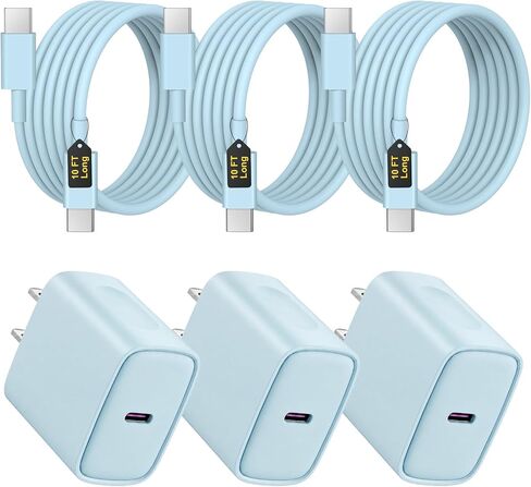 شاحن USB C شاحن iPhone 15 سريع [معتمد من MFi] شاحن iPad Pro 3 عبوات 6FT متوافق مع iPhone 15/iPhone 15 iPro/iPhone 15 Pro Max، iPad Pro، iPad Mini، هواتف Samsung/Android in Kuwait