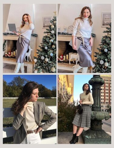 LILYSILK 100% Pure Cashmere Sweater for Women Long Sleeve Crew Neck Pullover, Soft, Lightweight in Kuwait