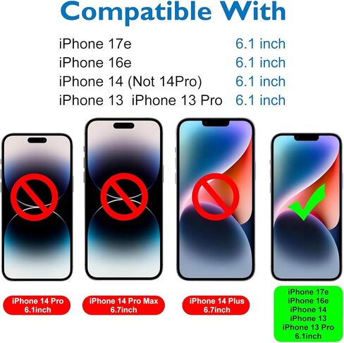 Mothca for iPhone 17e / 16e / iPhone 14/13 / 13 Pro (6.1-inch) Matte Privacy Screen Protector with Alignment Sticker, Full Coverage Anti-Spy Anti-Glare Anti-Fingerprint Tempered Glass Film in Kuwait