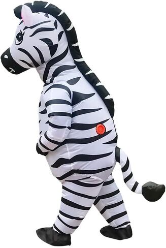 RHYTHMARTS Zebra Costume Inflatable Zebra Costume Inflatable Halloween Christmas Costumes for Adult in Kuwait