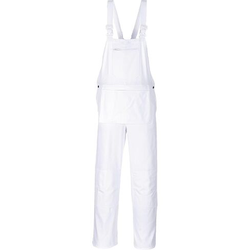 Portwest S810 Bolton Painters Bib Cotton Overalls White, X-Small in Kuwait