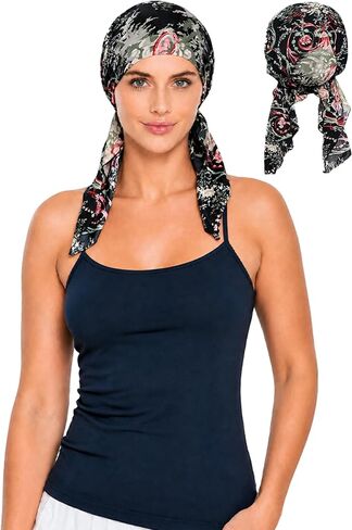 Ashford & Brooks Pre Tied Bandana Turban Chemo Head Scarf Sleep Hair Cover Hat in Kuwait