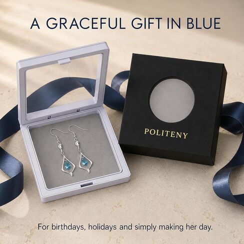 Gemstone Gold Plate 925 Sterling Silver Drop Earrings for women in Kuwait