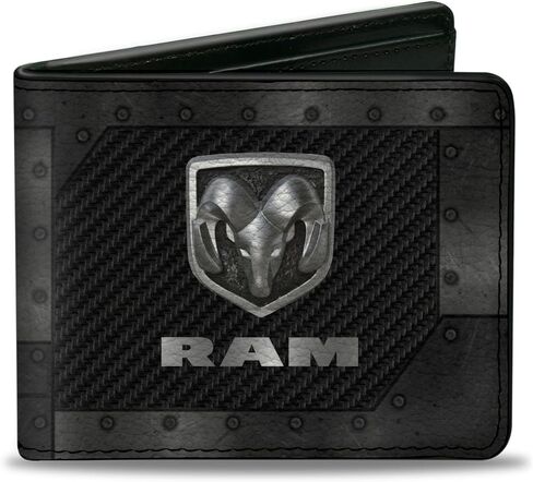 Buckle-Down Men's Buckle-Down PU Bifold Wallet - Ram Logo , 4.0 x 3.5 US in Saudi Arabia