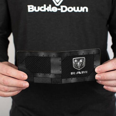 Buckle-Down Men's Buckle-Down PU Bifold Wallet - Ram Logo , 4.0 x 3.5 US in Saudi Arabia