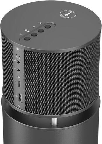 ABRAMTEK 100W Bluetooth Speaker, E600 High Power Wireless Speaker with Super Bass Subwoofer and 360 Sound for Home Office Party Outdoor (Grey) in Kuwait