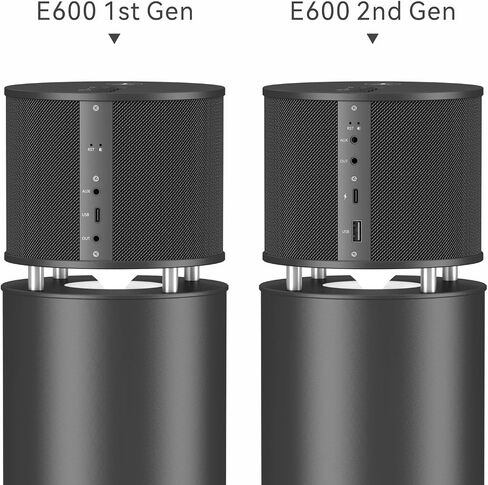 ABRAMTEK 100W Bluetooth Speaker, E600 High Power Wireless Speaker with Super Bass Subwoofer and 360 Sound for Home Office Party Outdoor (Grey) in Kuwait